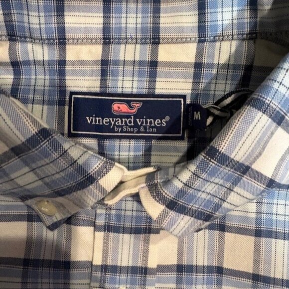 Vineyard Vines Men's Coastline Plaid Stretch Oxford Plaid SZ M NWT - Picture 4 of 10